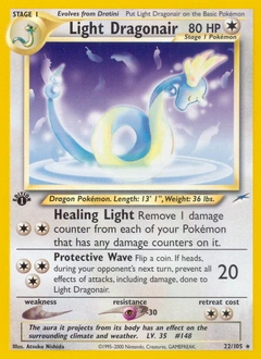 Light Dragonair Pokémon card, number 22