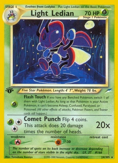 Light Ledian Pokémon card, number 24