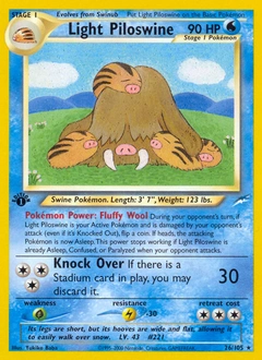 Light Piloswine Pokémon card, number 26
