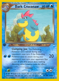 Dark Croconaw Pokémon card, number 32