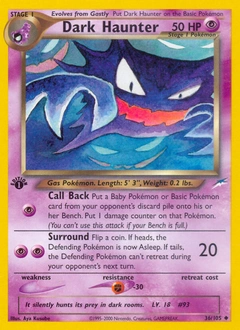 Dark Haunter Pokémon card, number 36