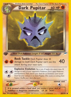 Dark Pupitar Pokémon card, number 38