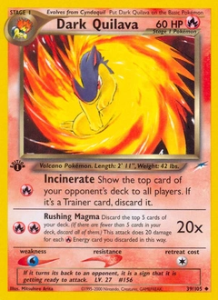 Dark Quilava Pokémon card, number 39