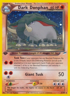 Dark Donphan Pokémon card, number 3