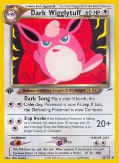 Dark Wigglytuff Pokémon card, number 40