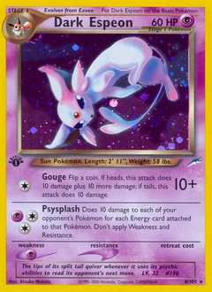 Dark Espeon Pokémon card, number 4