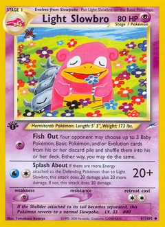 Light Slowbro Pokémon card, number 51