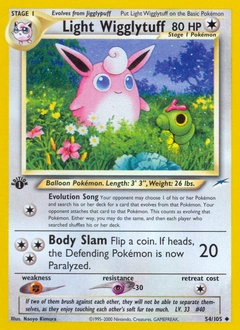 Light Wigglytuff Pokémon card, number 54