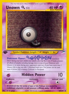Unown [Q] Pokémon card, number 59