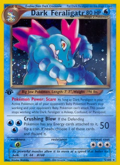 Dark Feraligatr Pokémon card, number 5