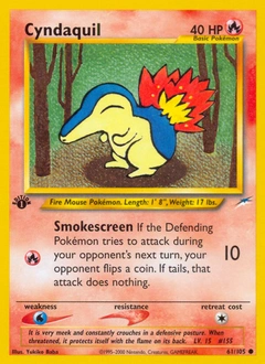 Cyndaquil Pokémon card, number 61