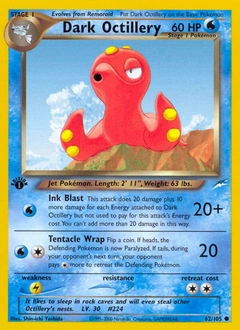 Dark Octillery Pokémon card, number 62