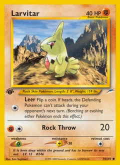 Larvitar Pokémon card, number 70