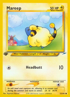 Mareep Pokémon card, number 75