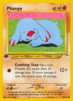 Phanpy Pokémon card, number 76