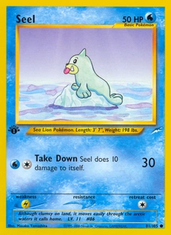 Seel Pokémon card, number 81