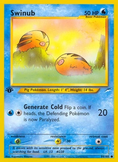 Swinub Pokémon card, number 84