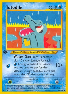 Totodile Pokémon card, number 85