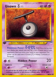 Unown [T] Pokémon card, number 88