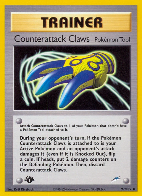 Counterattack Claws Pokémon card from Neo Destiny, number 97 (1st Edition print)