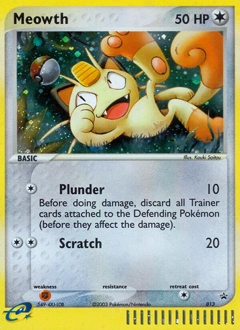 Meowth Pokémon card, number 13