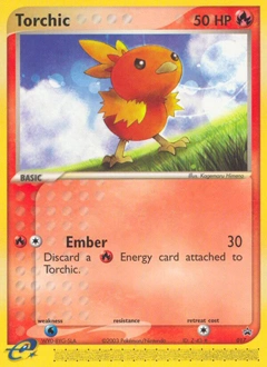Torchic Pokémon card, number 17