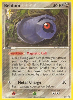 Beldum Pokémon card, number 22