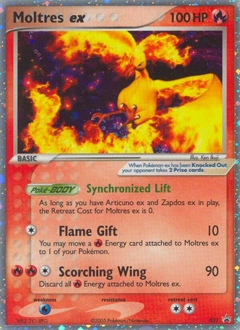 Moltres ex Pokémon card, number 31