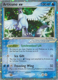Articuno ex Pokémon card, number 32