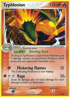 Typhlosion Pokémon card, number 34