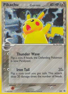 Pikachu δ Pokémon card, number 35