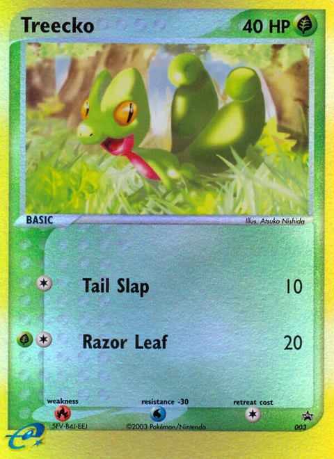 Treecko Pokémon card from Nintendo Black Star Promos, number 3 (Standard print)