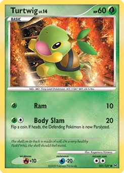 Turtwig Pokémon card, number 101