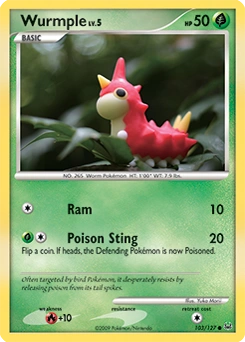Wurmple Pokémon card, number 103