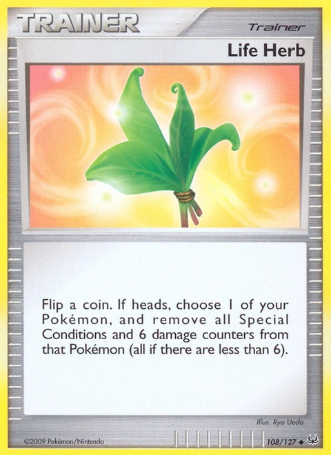 Life Herb Pokémon card from Platinum, number 108 (Standard print)