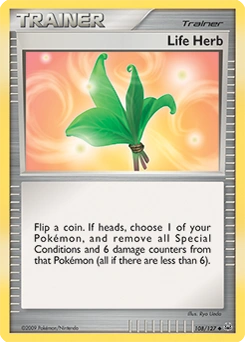 Life Herb Pokémon card, number 108