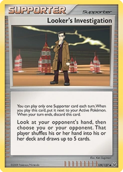 Looker's Investigation Pokémon card, number 109