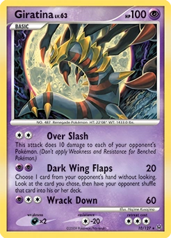 Giratina Pokémon card, number 10