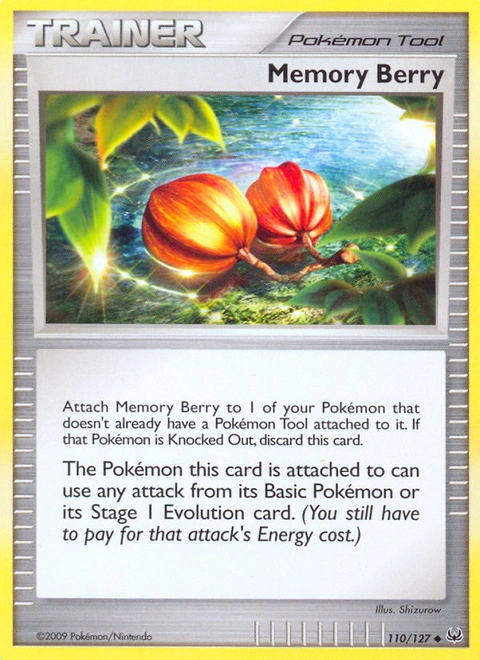Memory Berry Pokémon card from Platinum, number 110 (Standard print)