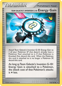 Team Galactic's Invention G-101 Energy Gain Pokémon card, number 116