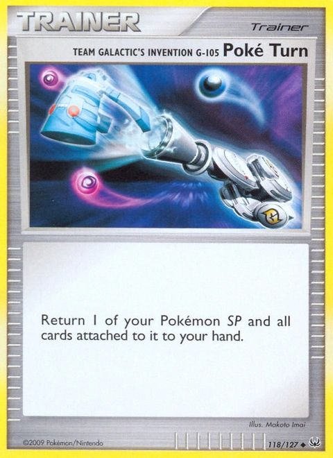 Team Galactic's Invention G-105 Poké Turn Pokémon card from Platinum, number 118 (Standard print)