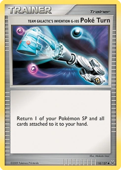 Team Galactic's Invention G-105 Poké Turn Pokémon card, number 118