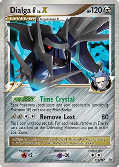 Dialga G LV.X Pokémon card, number 122