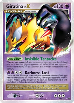 Giratina LV.X Pokémon card, number 124