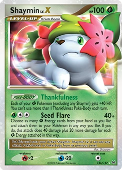 Shaymin LV.X Pokémon card, number 126