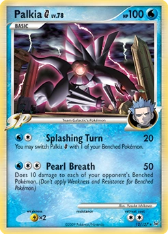 Palkia G Pokémon card, number 12