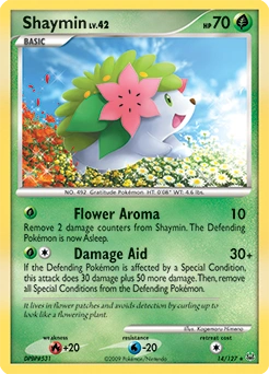 Shaymin Pokémon card, number 14