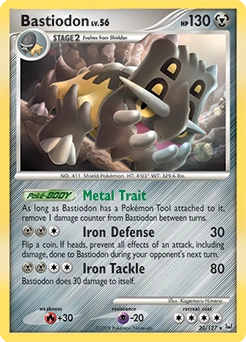 Bastiodon Pokémon card, number 20