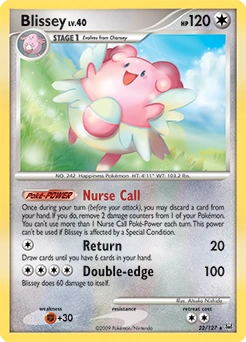Blissey Pokémon card, number 22
