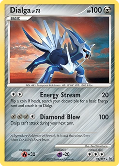 Dialga Pokémon card, number 23